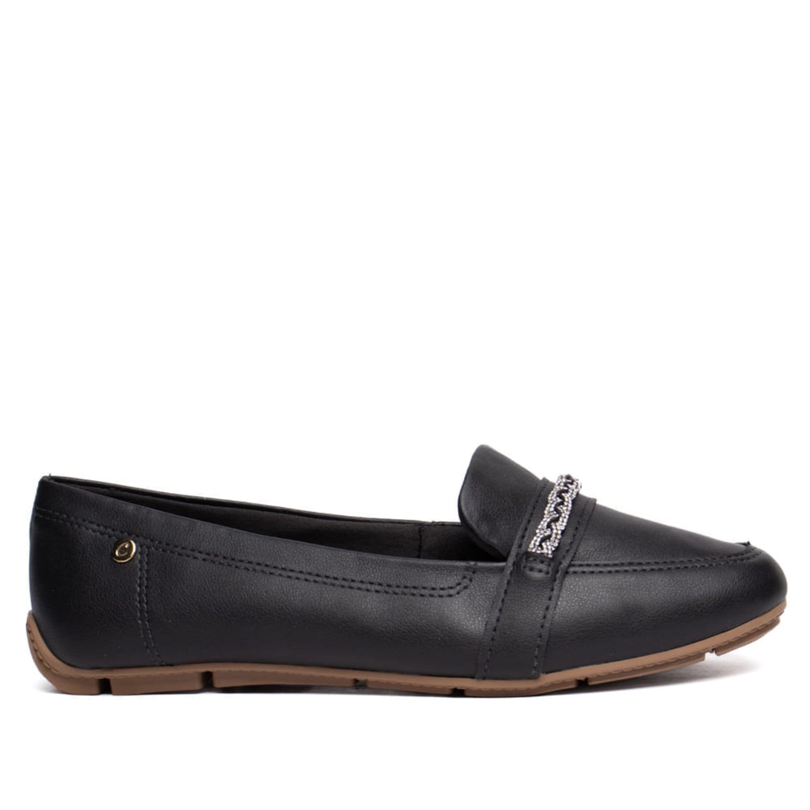 Vista 2 Mocassim Feminino Campesí Strass Campesi preto