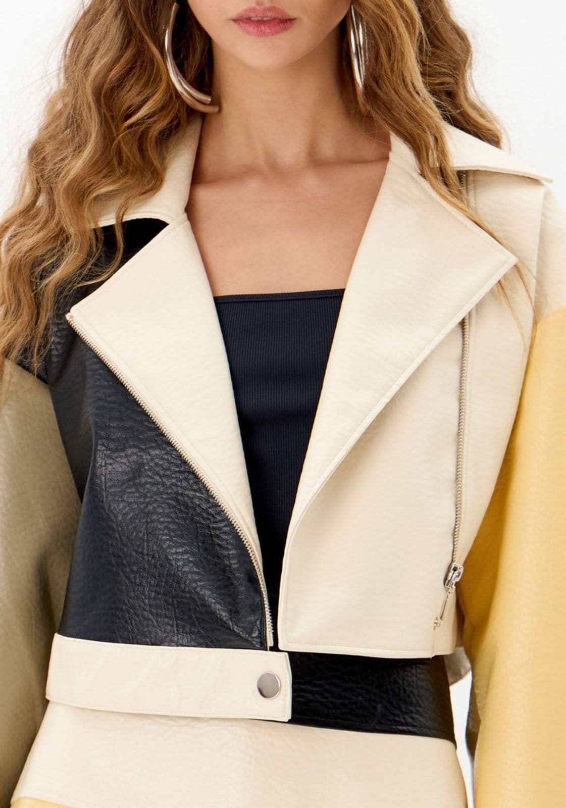 Vista 2 Jaqueta Ampla Pu My Favorite Things amarelo