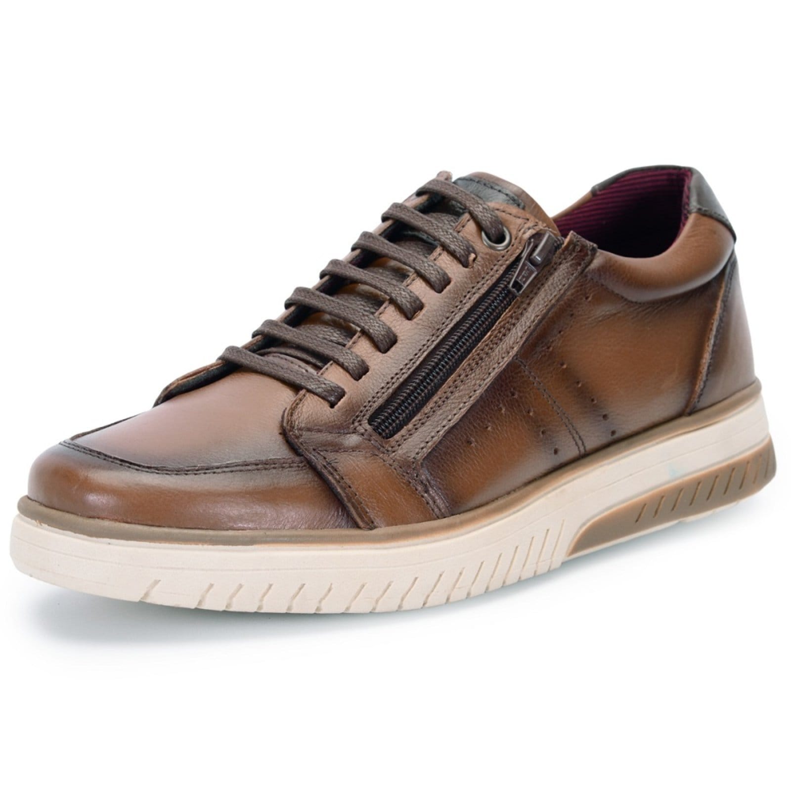 Sapatênis Tênis Casual Ferrile Em Couro Cor 15288