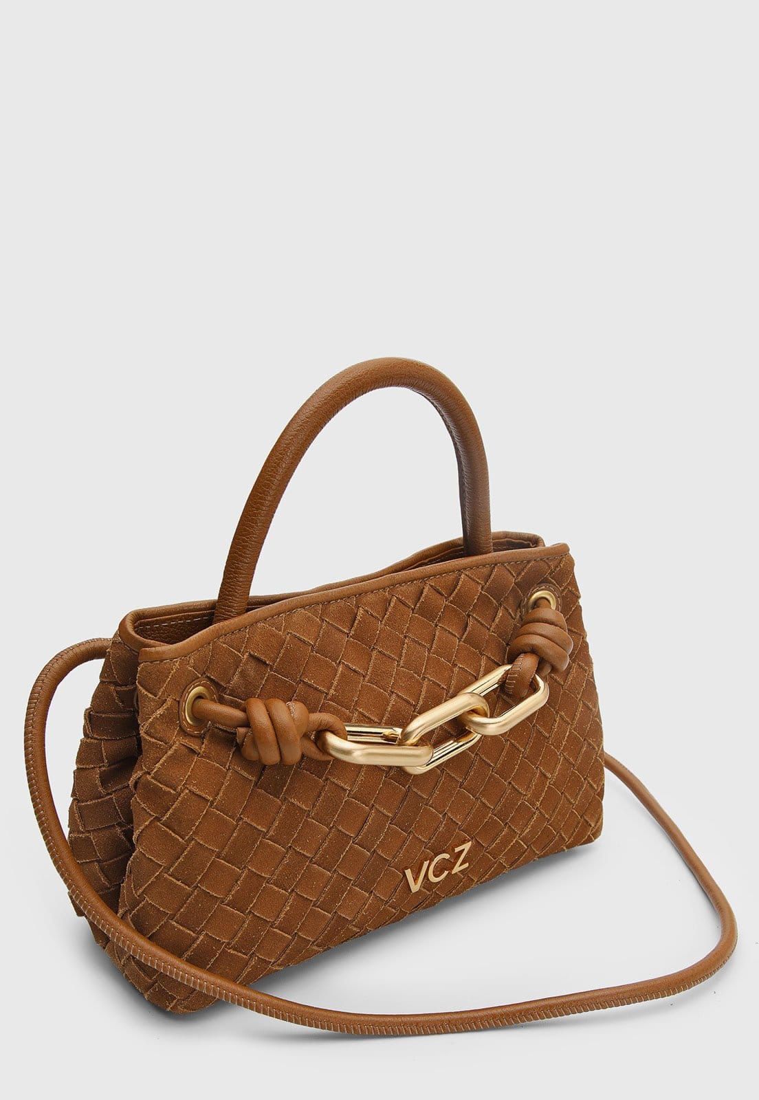 Vista 2 Bolsa Feminina Vicenza Grande Tramado Vicenza marrom