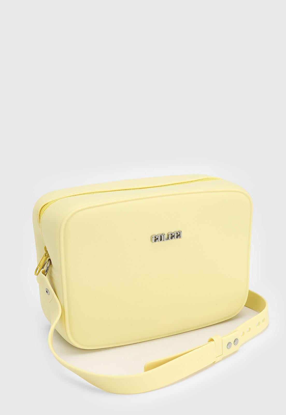 Vista 2 Bolsa Feminina Colcci Média Logo Metalizado Amarela Colcci amarelo