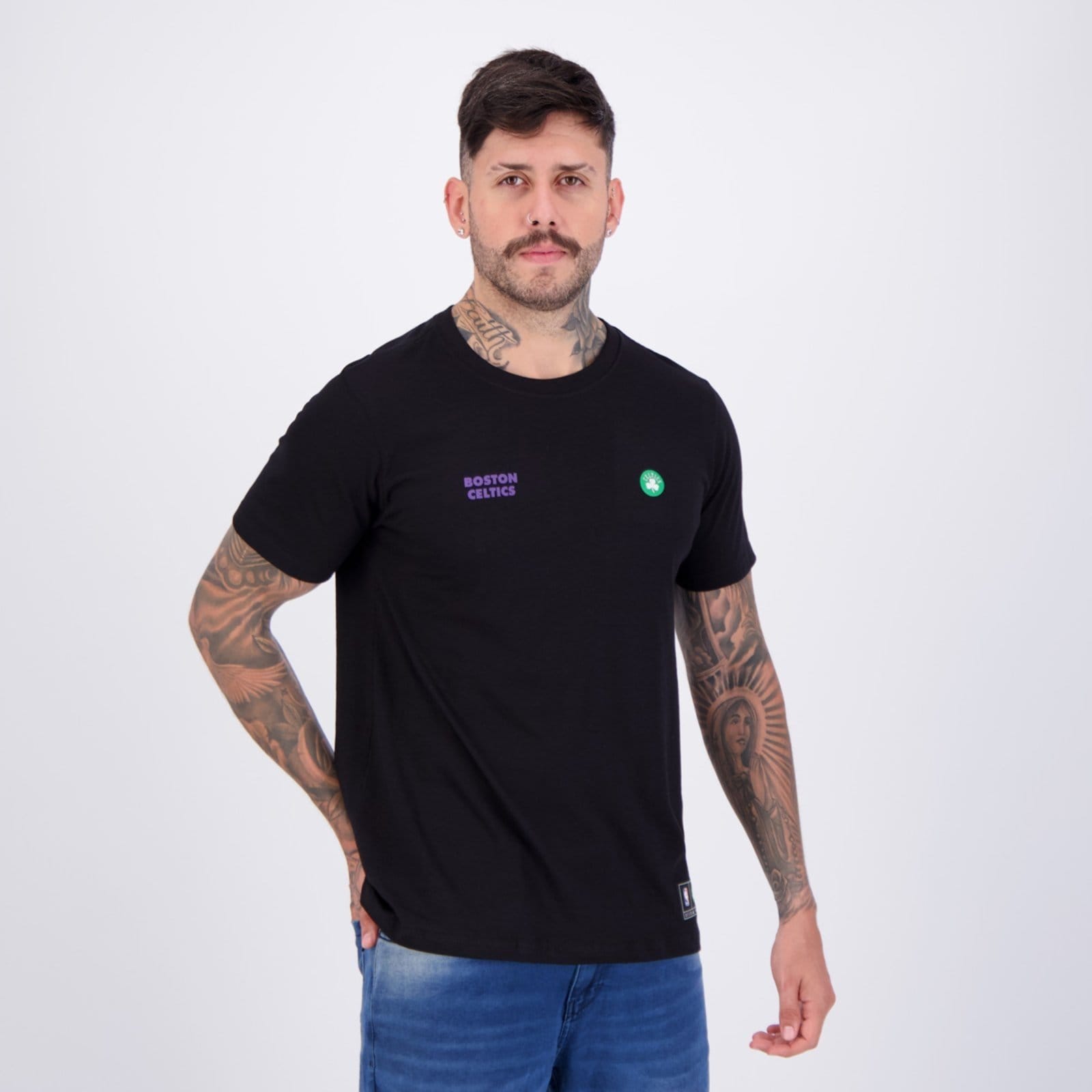 Vista 2 Camiseta NBA Boston Celtics New Look Preta NBA preto