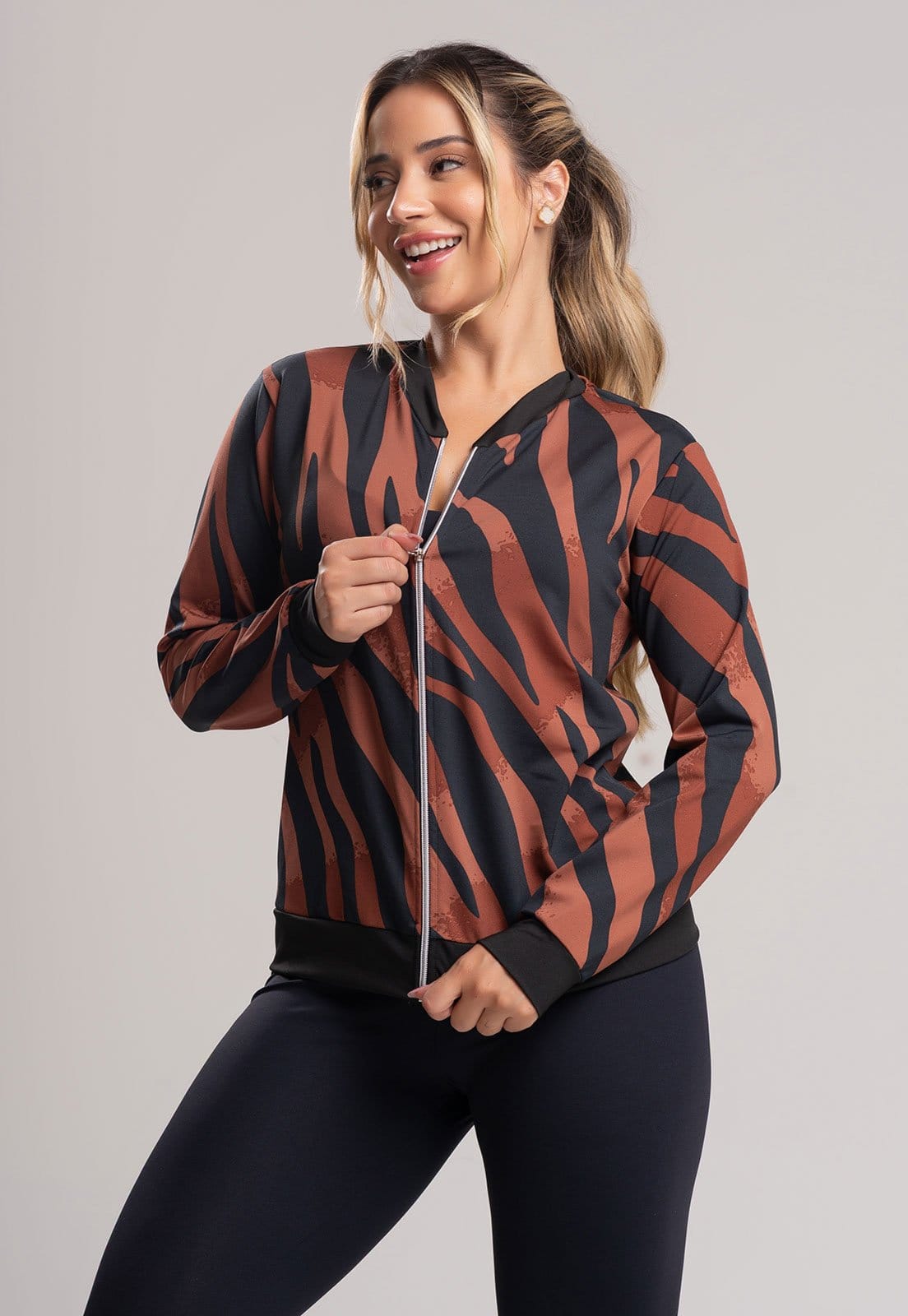 Casaco MVB Modas Jaqueta Bomber Zíper Suplex Safari