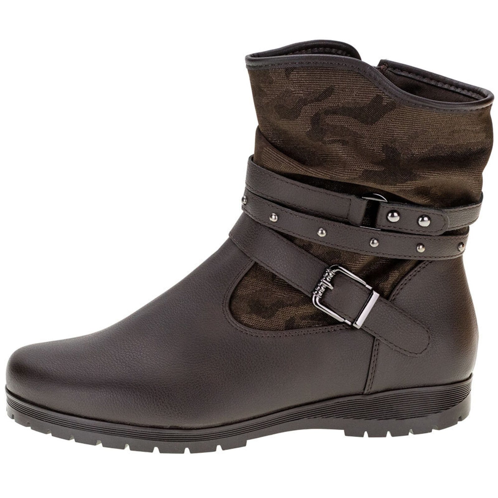 Vista 2 Bota Feminina Cano Baixo Mooncity - 71123 0741123 Mooncity café