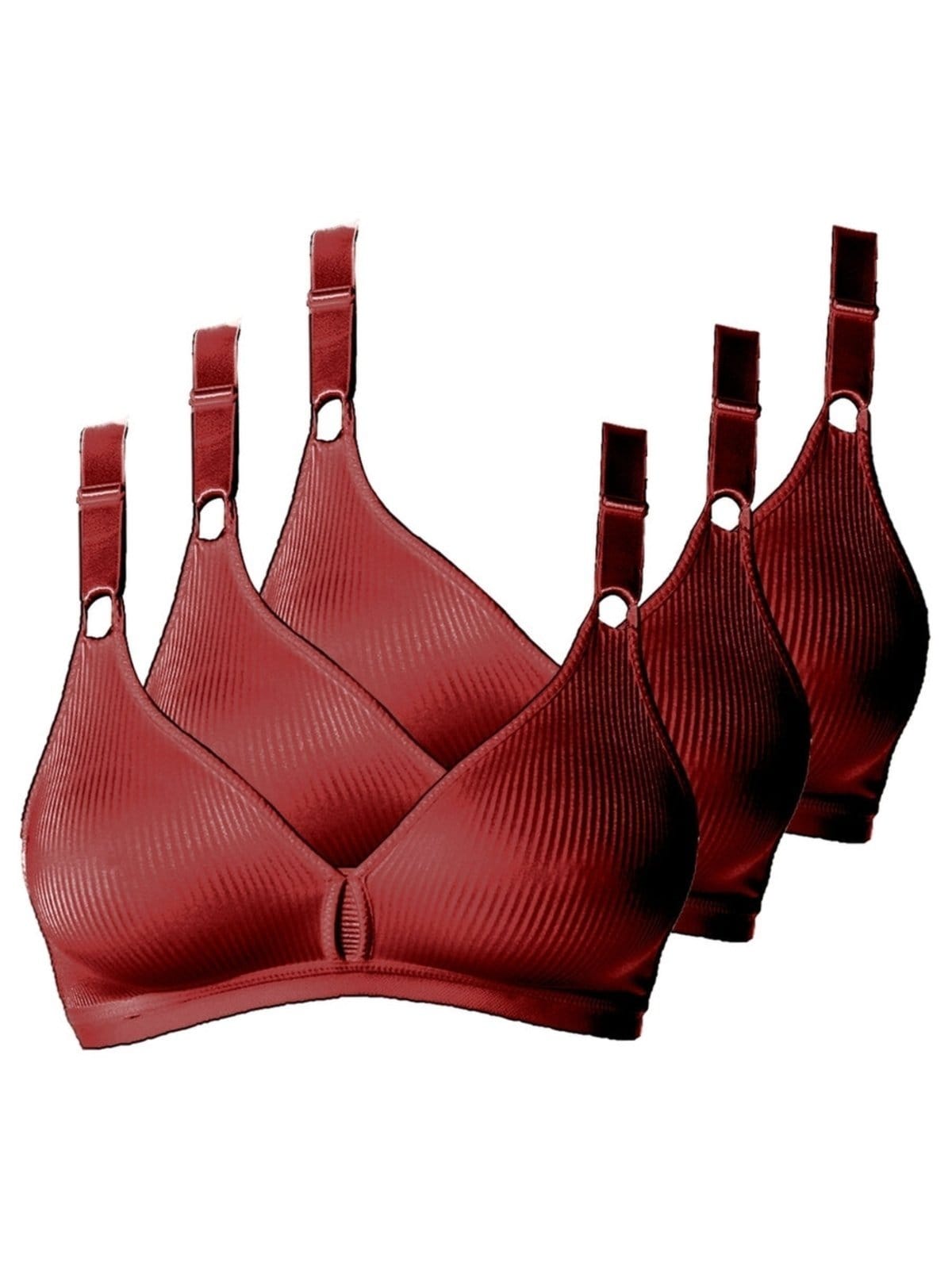 Kit com 3 Sutiãs sem Aro e sem Bojo Demillus 61196/61096 Taça B