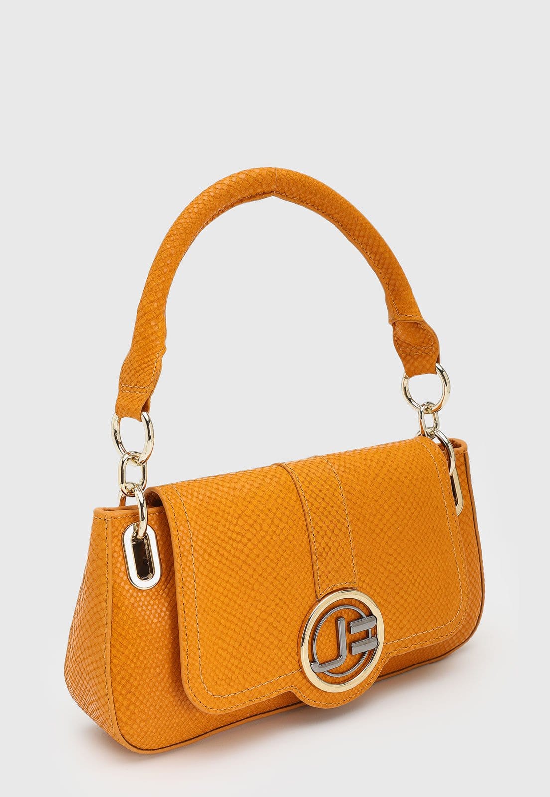 Vista 2 Bolsa Média Jorge Bischoff Texturizada Jorge Bischoff laranja