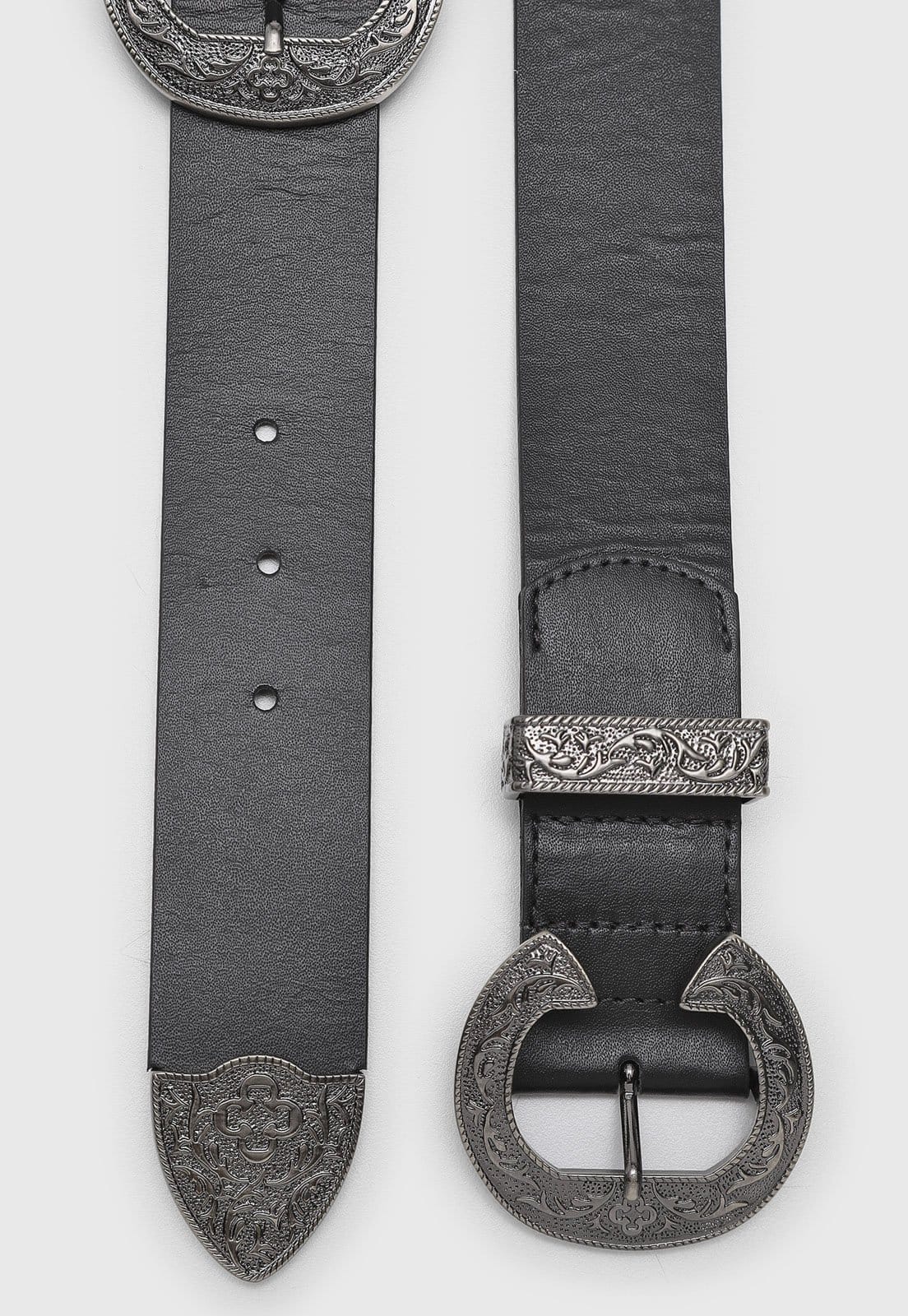 Vista 2 Cinto Feminino Capodarte Fivela Western Capodarte preto