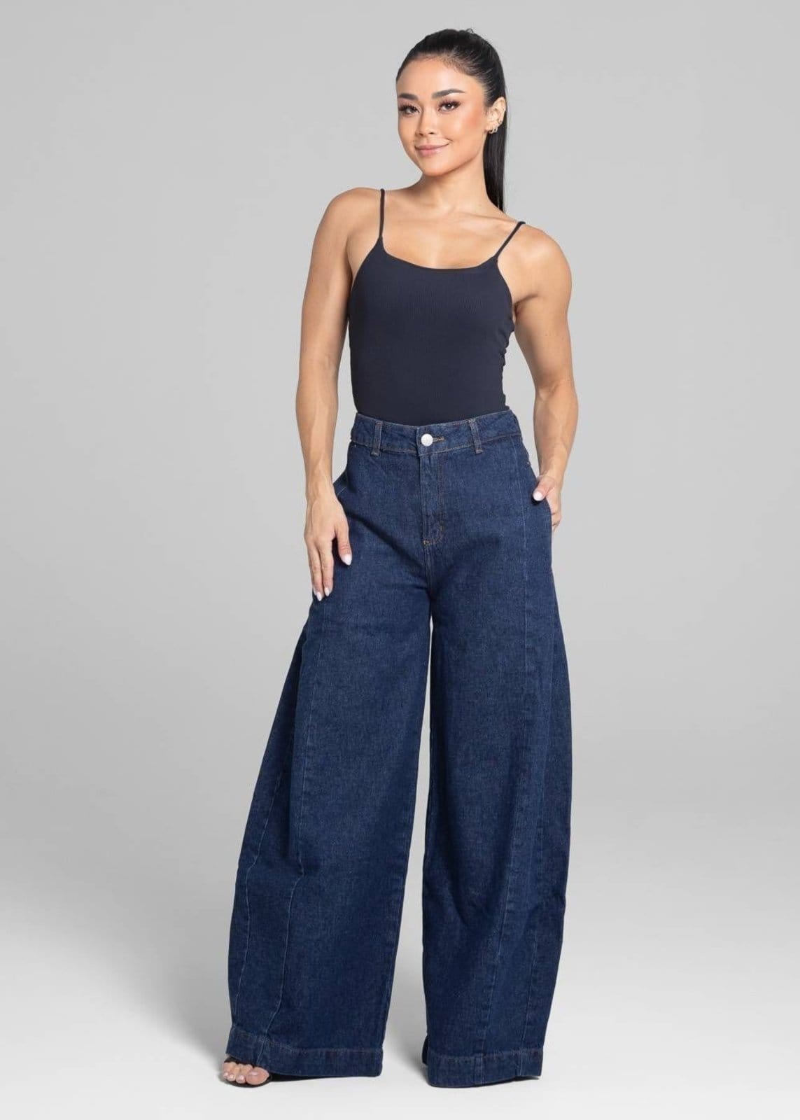 Vista 2 Calça Jeans Sawary Balloon - 282090 Sawary azul