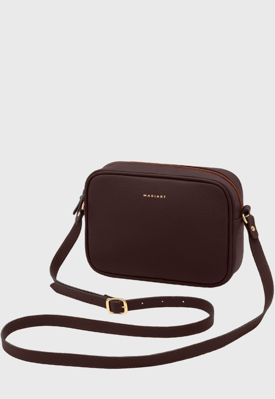Bolsa Transversal Couro Mariart Jeri Chocolate