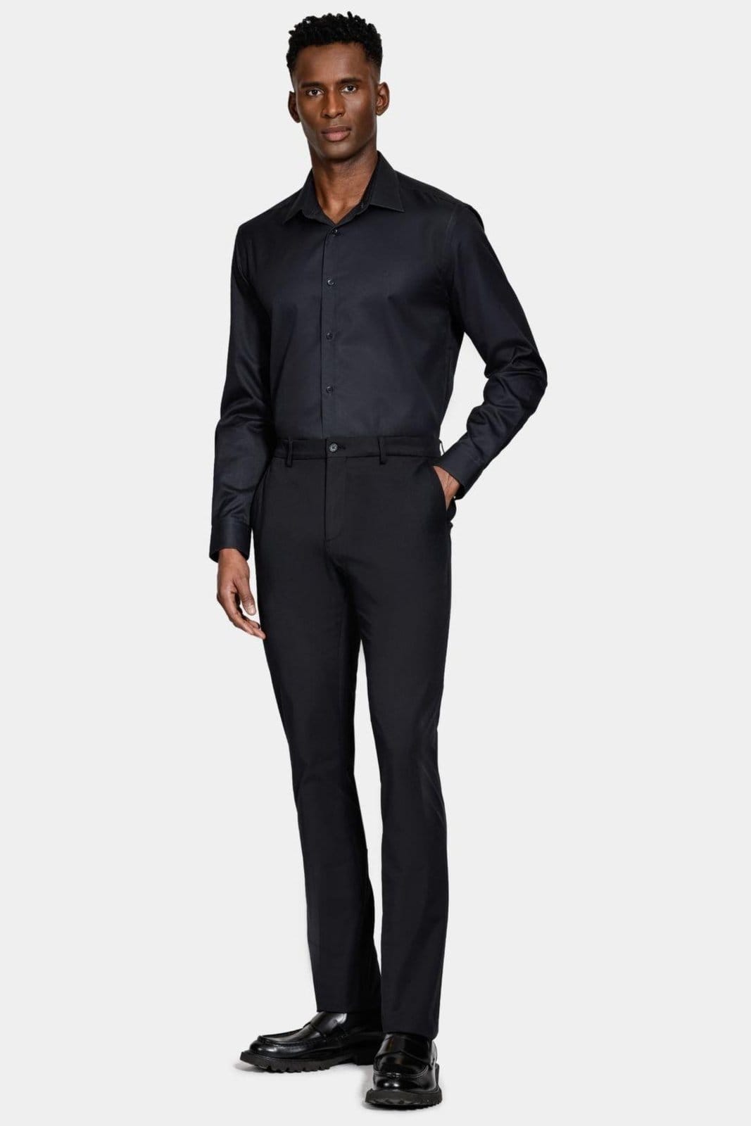 Vista 2 Camisa Aramis Manga Longa Regular Fio 100 Egípcio Aramis preto