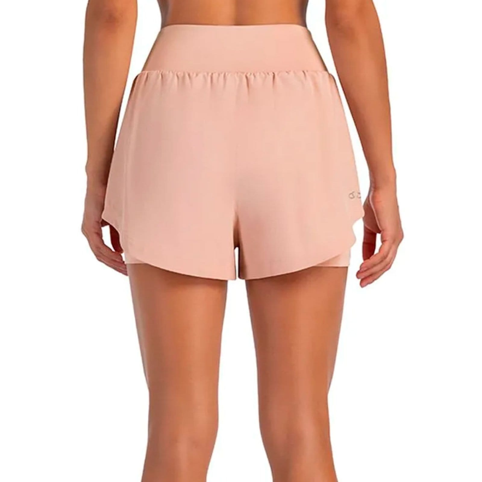 Vista 2 Short Feminino Olympikus Ultra 2 em 1 Dryaction Claro OLYMPIKUS rosa