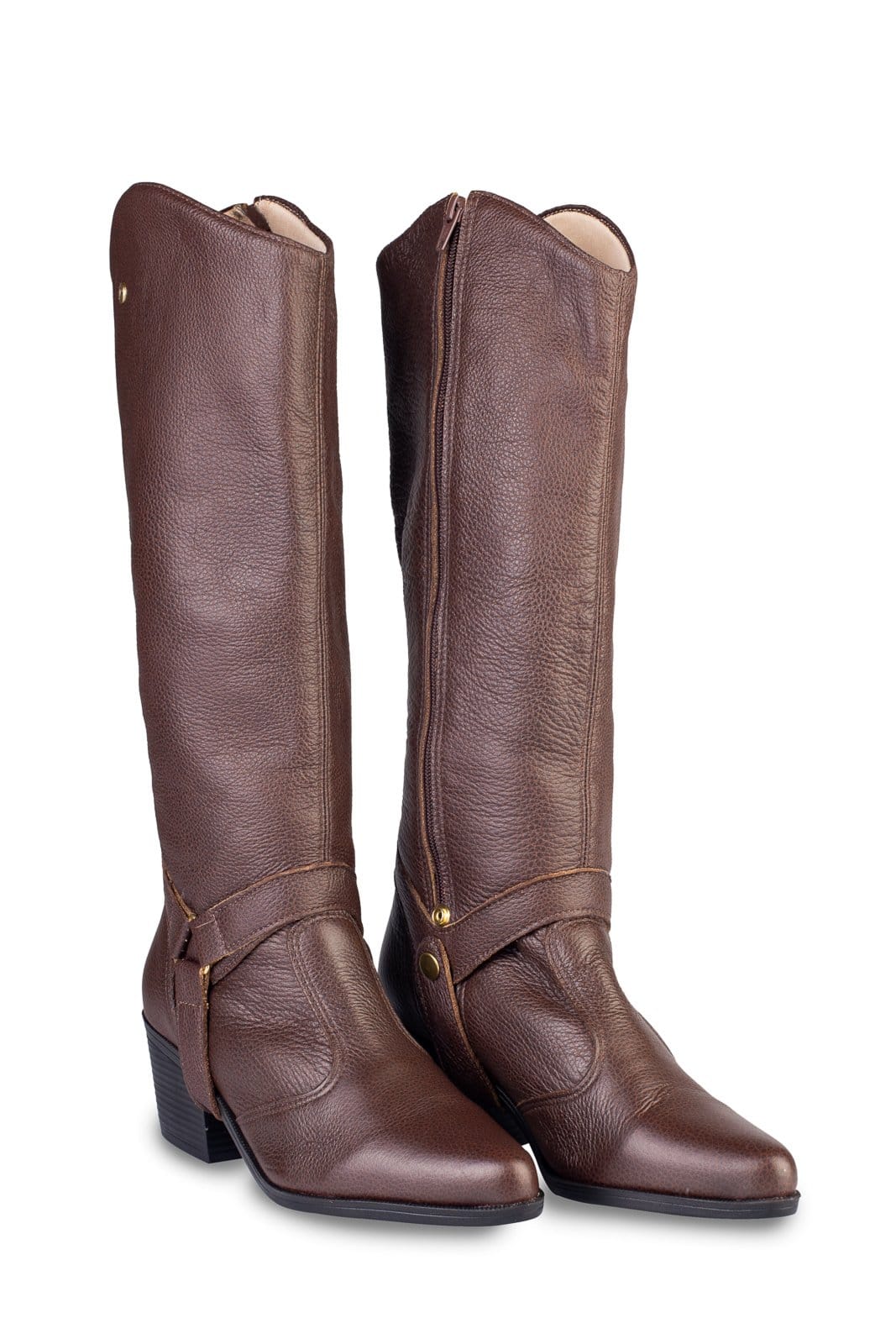 Vista 2 Bota Andrea Vinci de couro 2 em 1 montaria 003 - Café Andrea Vinci preto