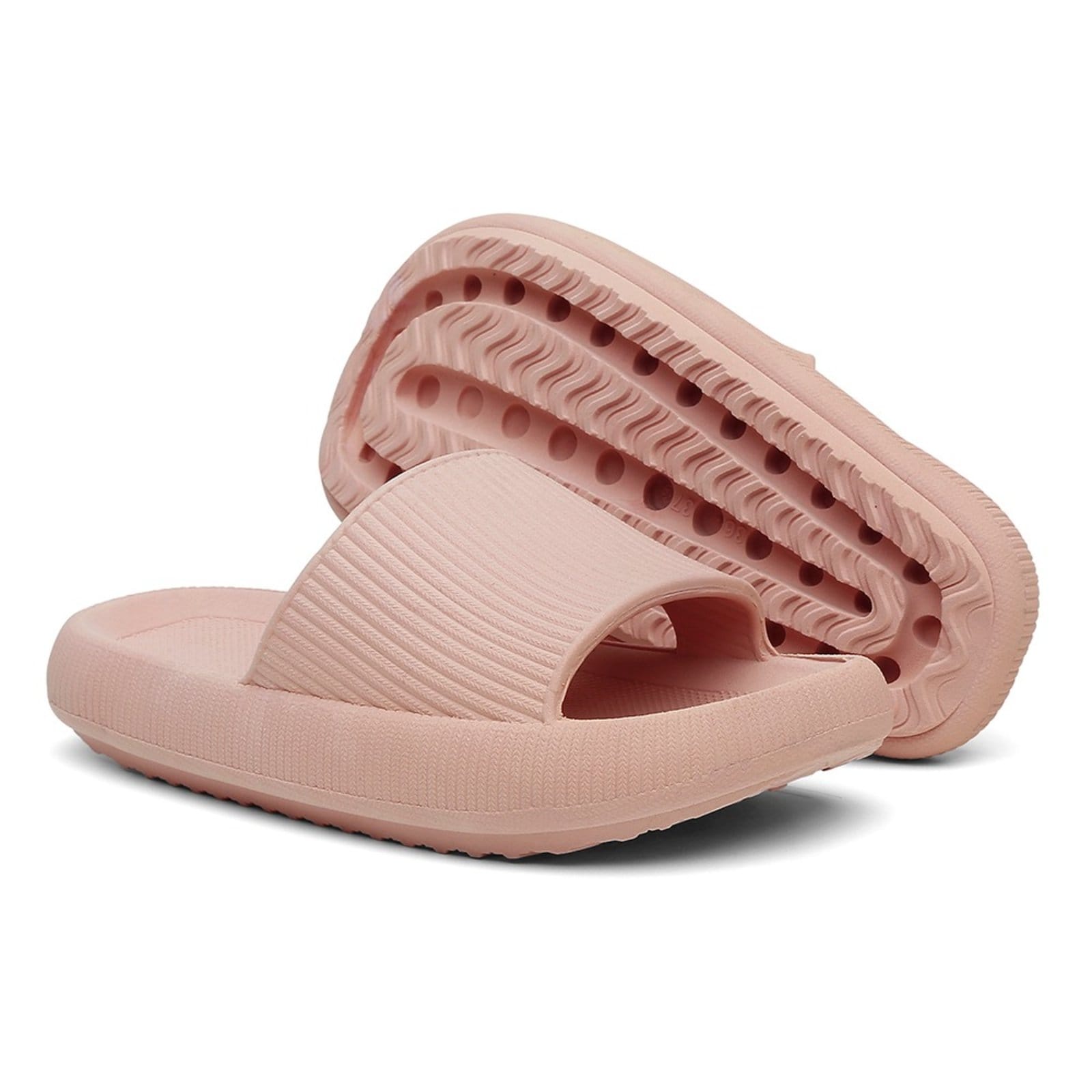 Vista 2 Chinelo Nuvem Slide Flexível Reforçado Confort Estiloso Moda Nine4 nude
