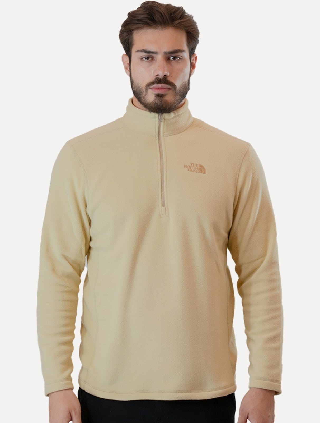 Blusa The North Face Masculina Fleece TKA 100 Glacier 1/4 Zip Claro
