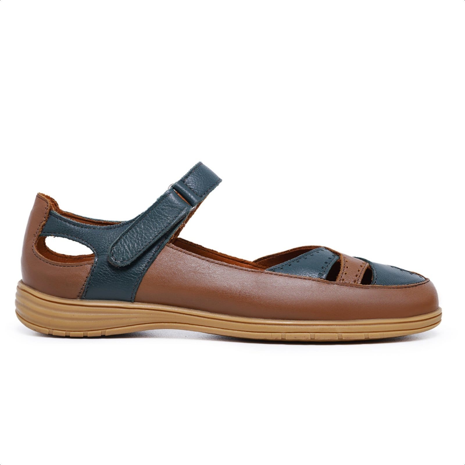 Vista 2 Sapatilha Feminina de Couro, Palmilha Forrada em Couro e Sola de Borracha Mod:4400 Mister Couros marrom