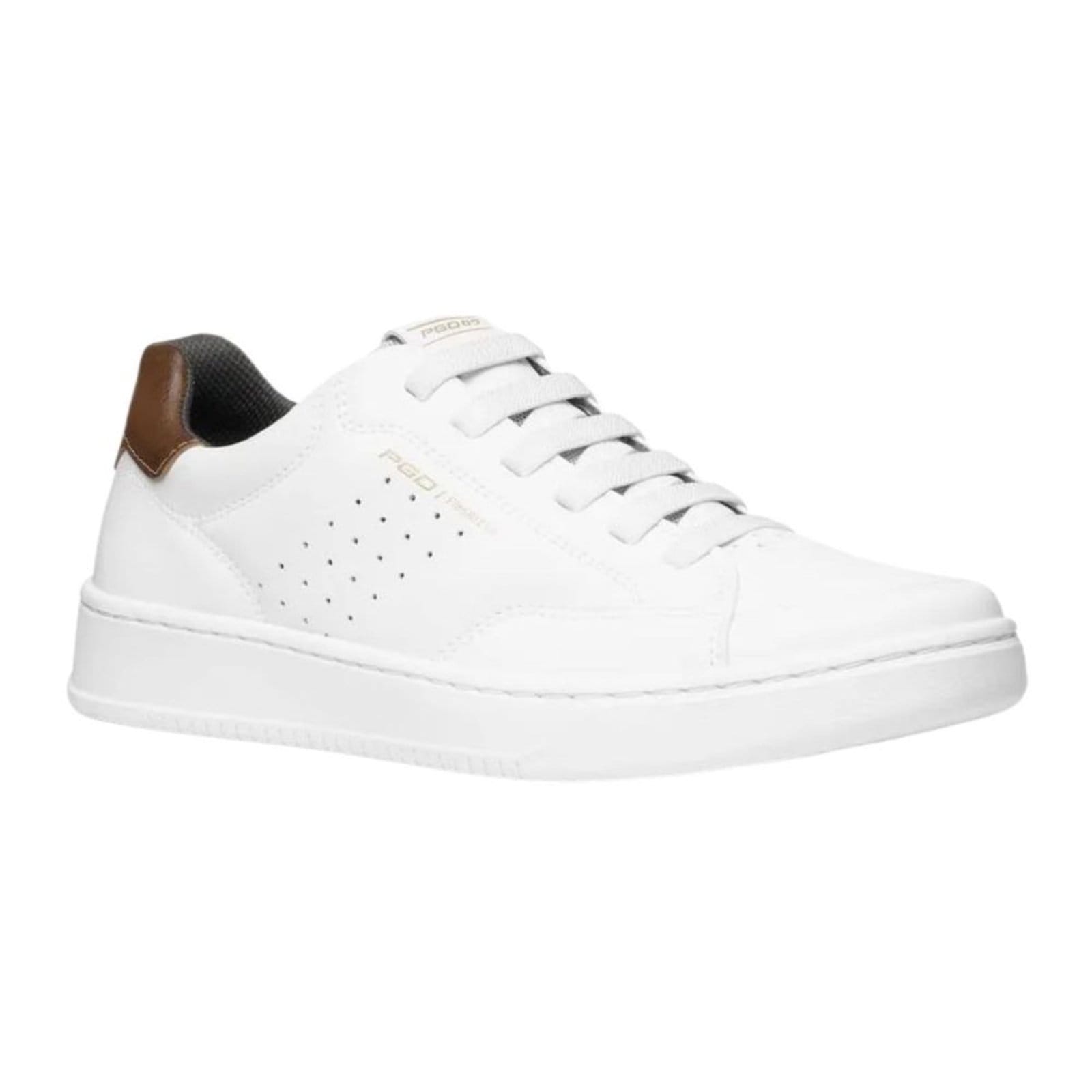 Vista 2 Sapatênis Pegada Masculino Em Microfibra PGD branco