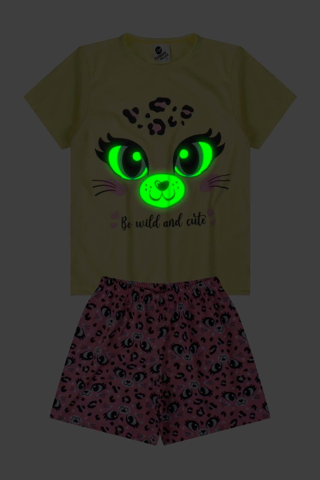 Vista 2 Pijama Menina Alemara rosa