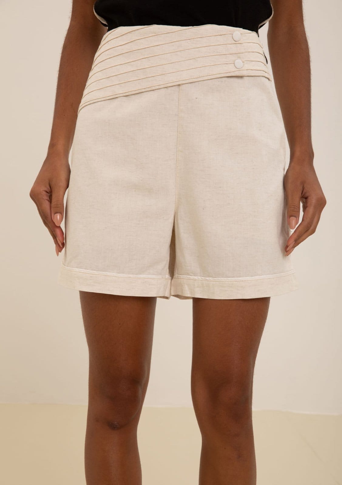 Bermuda Maria Valentina Reta Alta Off-white - 2