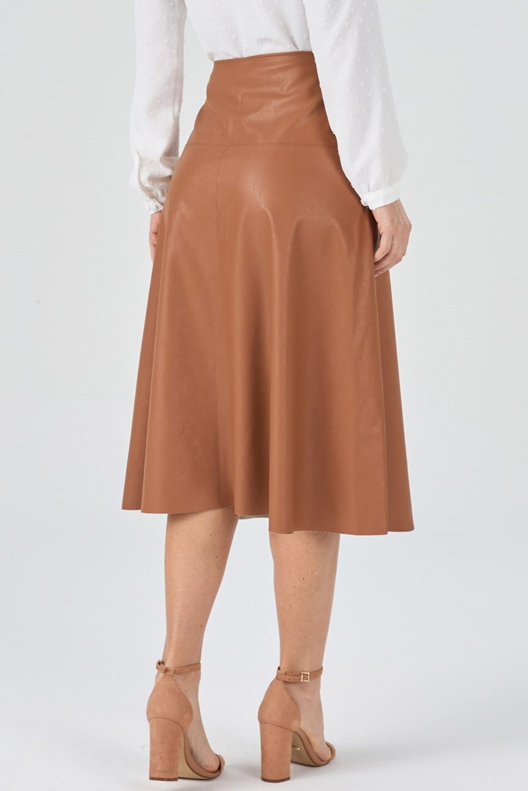 Saia Midi PKS Evase com Pespontos