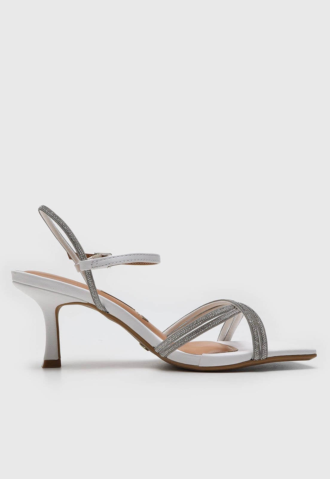 Vista 2 Sandália Vizzano Tiras Hotfix Branca VIZZANO branco