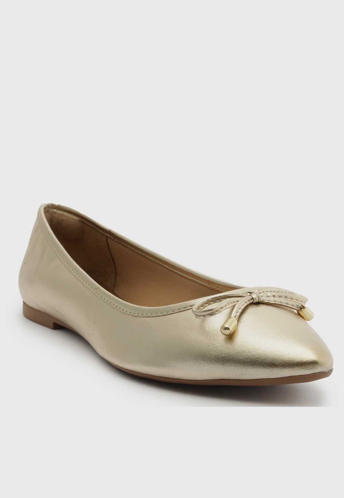 Vista 2 Sapatilha Arezzo Laço Platino Arezzo dourado