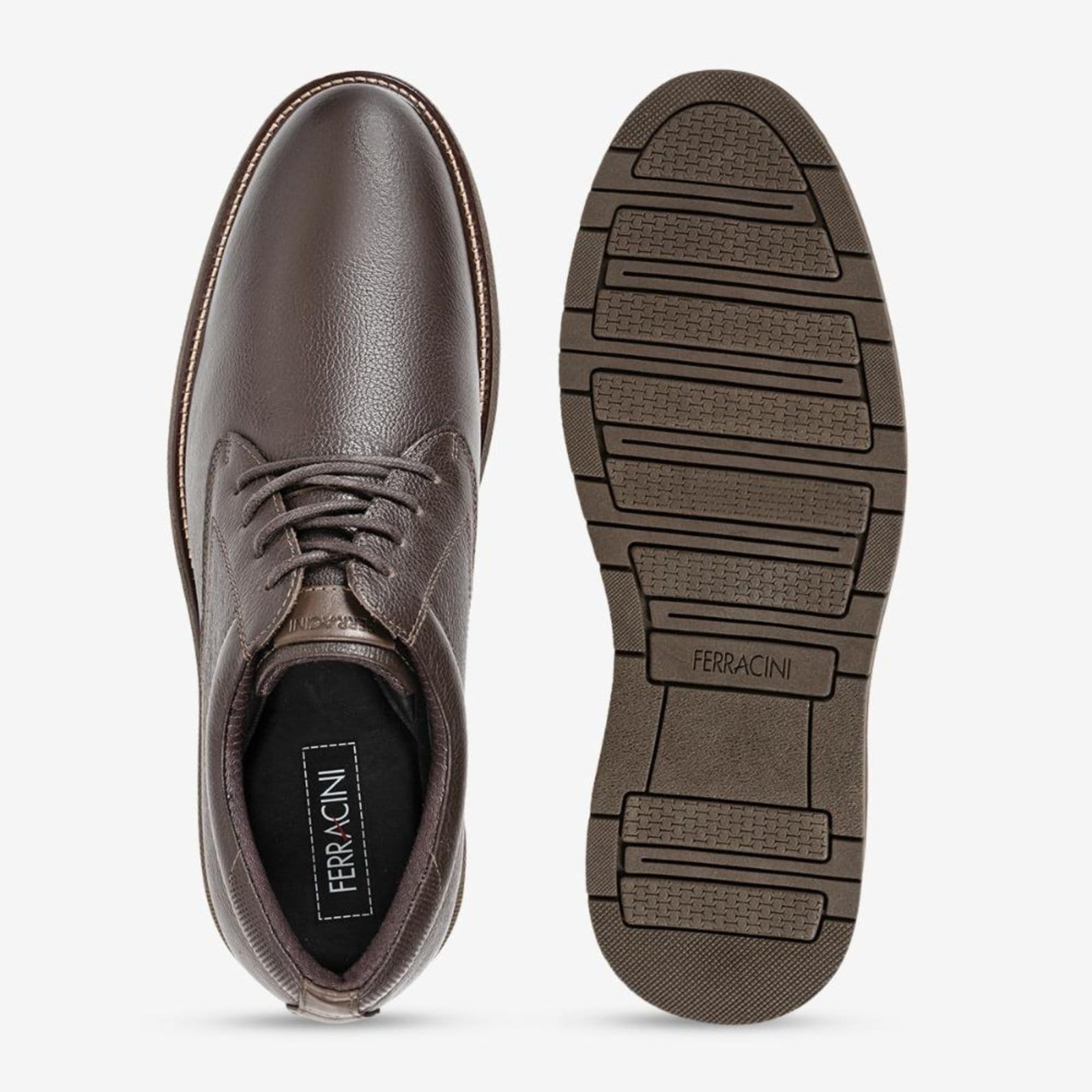 Vista 2 Sapato Social Austin de Couro Ferracini 5168-675i FERRACINI marrom