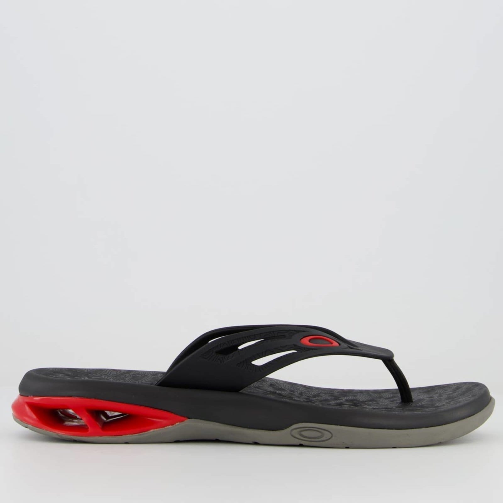 Vista 2 Chinelo Oakley Killer Point II e Vermelho Oakley preto