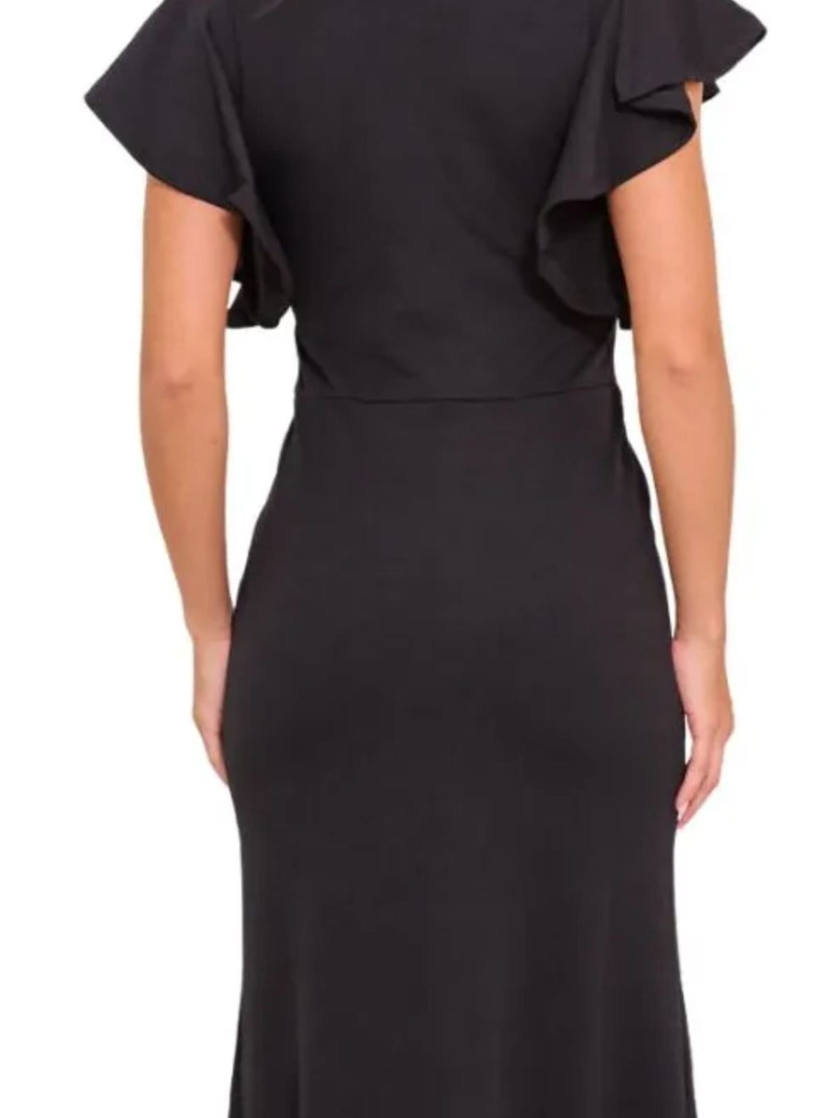 Vista 2 Vestido Summer body Feminino Longo Manga Sino Evase Decotado Festa Summer Body preto