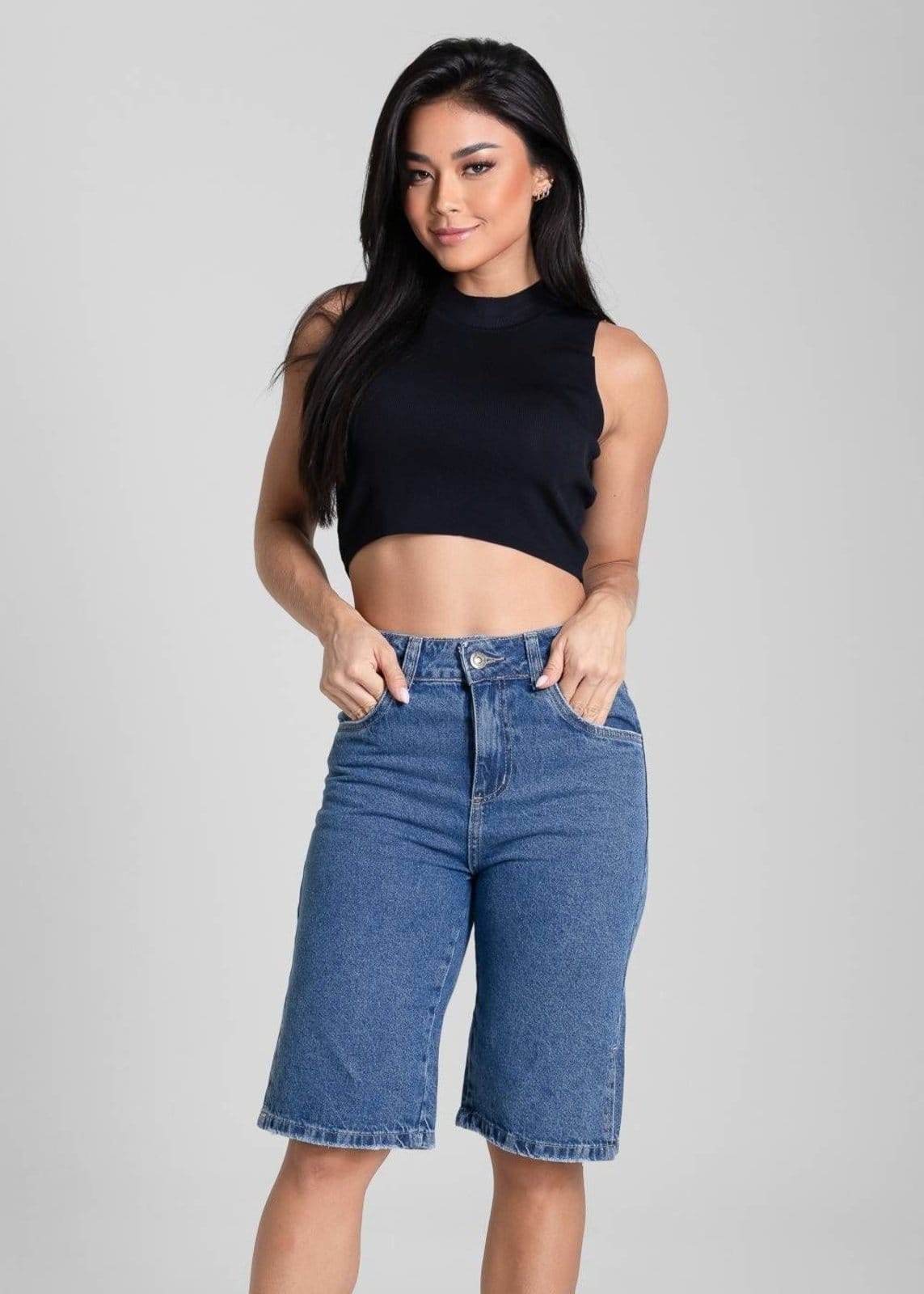 Vista 2 Bermuda Jeans Sawary - 281977 Sawary azul