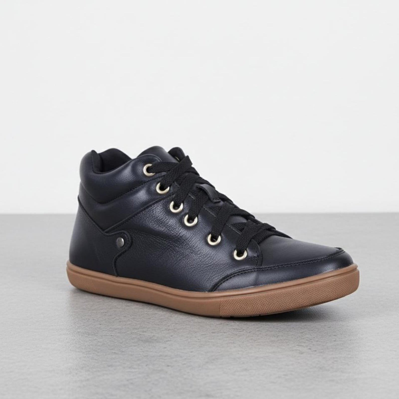 Vista 2 Bota Botinha Feminina Preta Sem Salto Comfort ROMEU E JULIETA SHOES preto