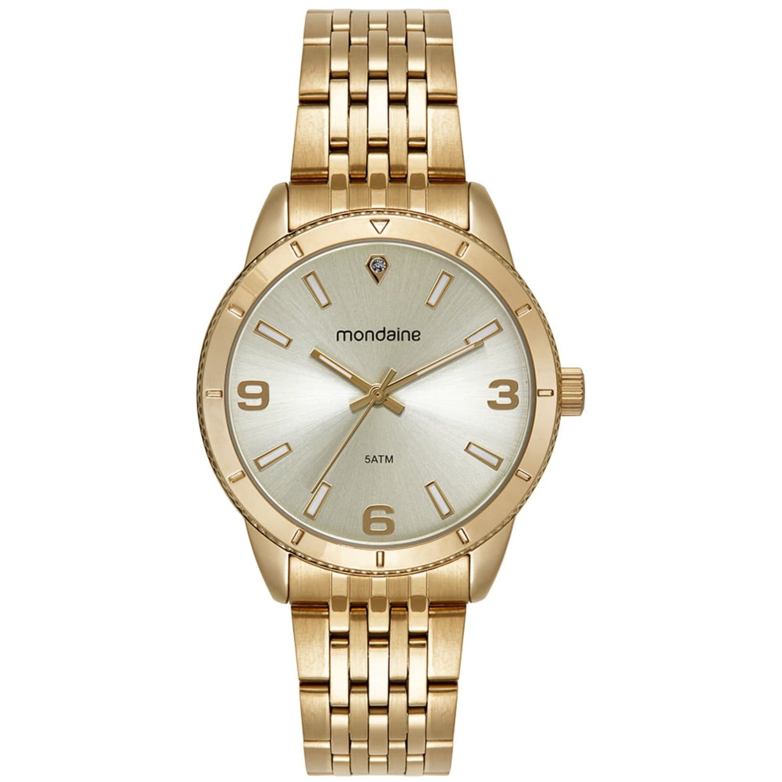 Relógio Feminino Caixa Serrilhada Estojo Mini Bolsa