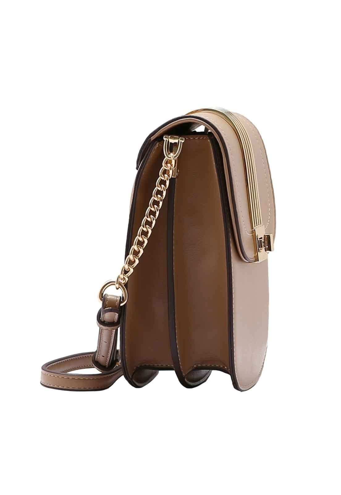 Vista 2 Bolsa Feminina Chenson Original Atemporal Transversal Natural 3485071 Chenson castanho natural