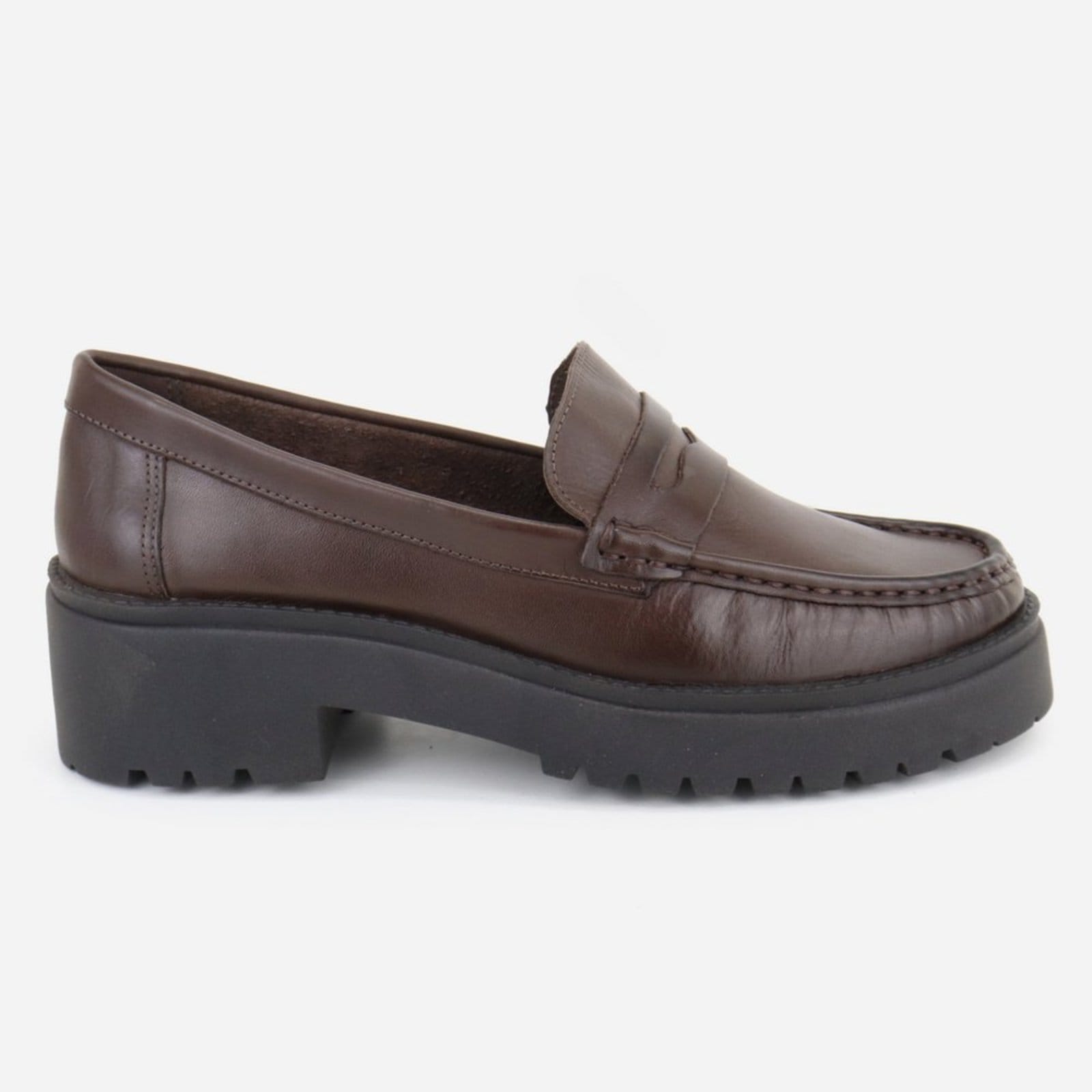 Vista 2 Mocassim em Couro Conforto Tratorado Leve Maria Paula Expresso MARIA PAULA marrom