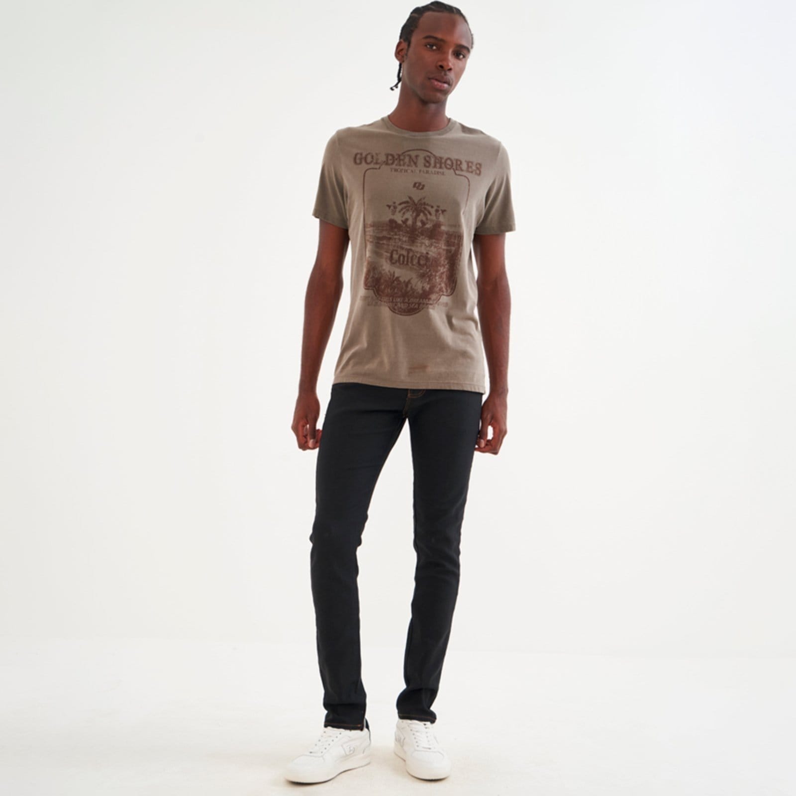 Vista 2 Calça Jeans Colcci Felipe Classic Pr26 Masculino Colcci preto