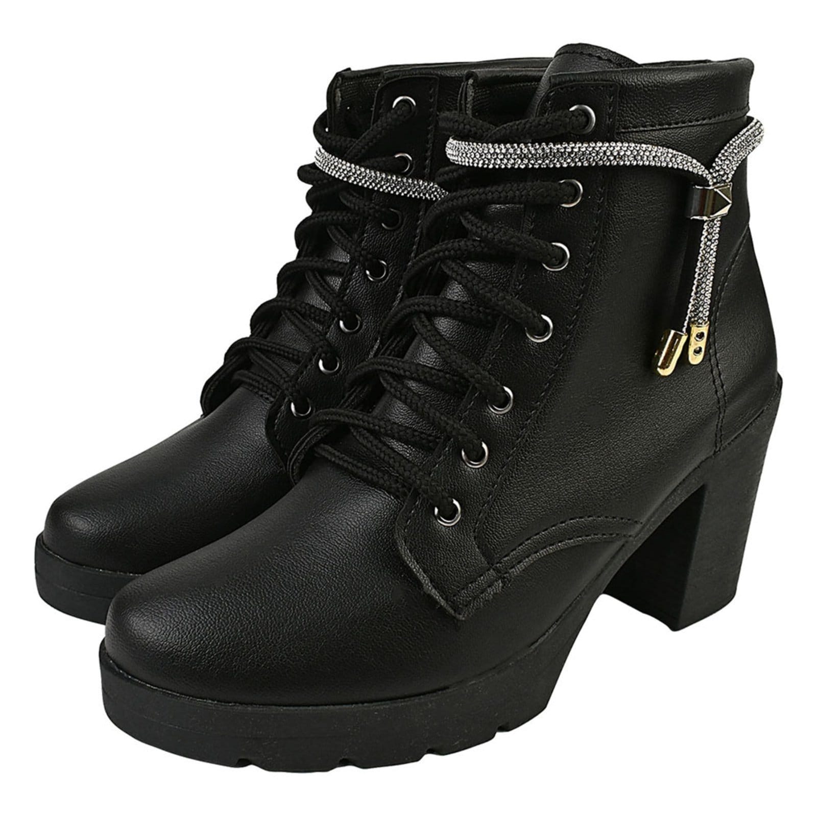 Coturno Feminino Bota Salto Alto Donatella Shoes Plataforma Brilho Strass Cadarço Enfeite Removível Novo