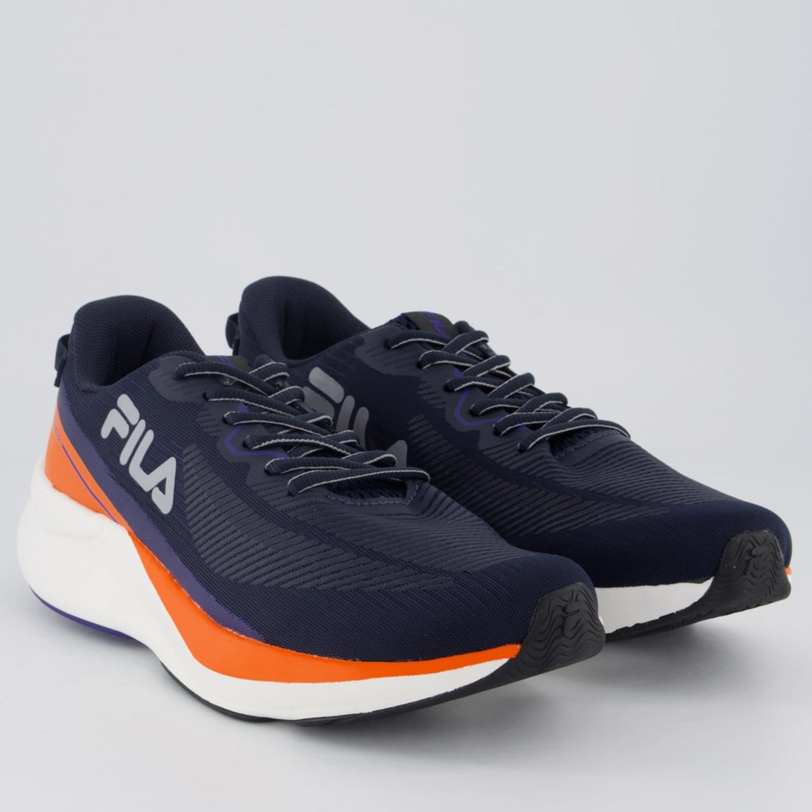 Vista 2 Tênis Fila Striker Marinho e Laranja Fila azul marinho