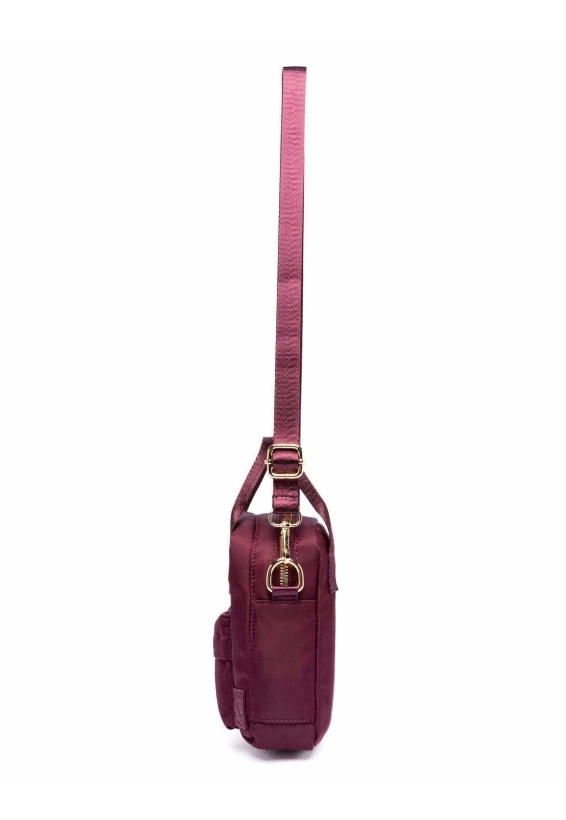 Vista 2 Shoulder Bag Bolsa Transversal Com Alça de Mão Feminina Resistente Madami vinho