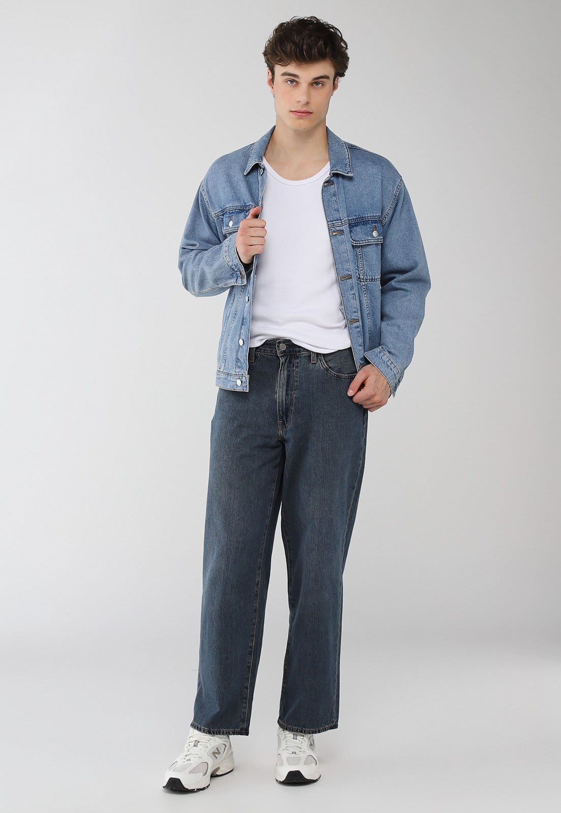 Vista 2 Calça Masculina Levis 578 Baggy Escura Levis azul