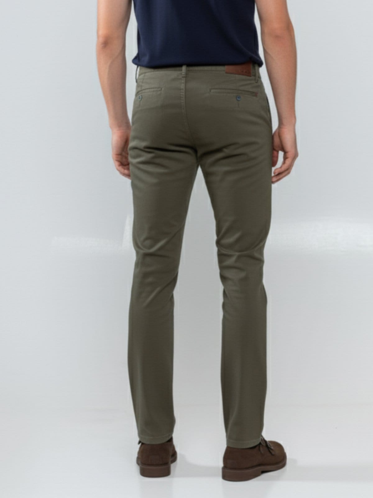 Vista 2 Calça Sarja Masculina Tempo Hábil Militar Confortável para o Dia a Dia 5 Estilo verde/verde militar verde