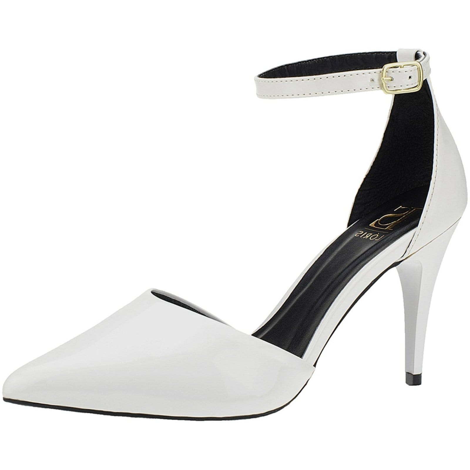 Sandália Salto Alto Lóris Shoes Scarpin de Fivela Sapato Bico Fino Stilleto 9000