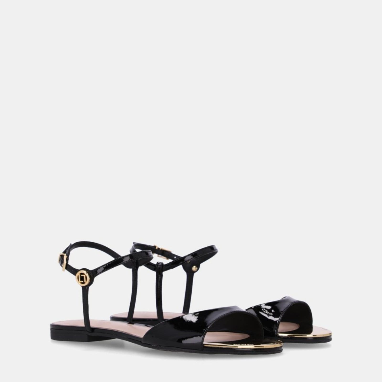 Vista 2 Sandália Rasteira Luz da Lua - 53120039 Luz Da Lua Luz Da Lua preto