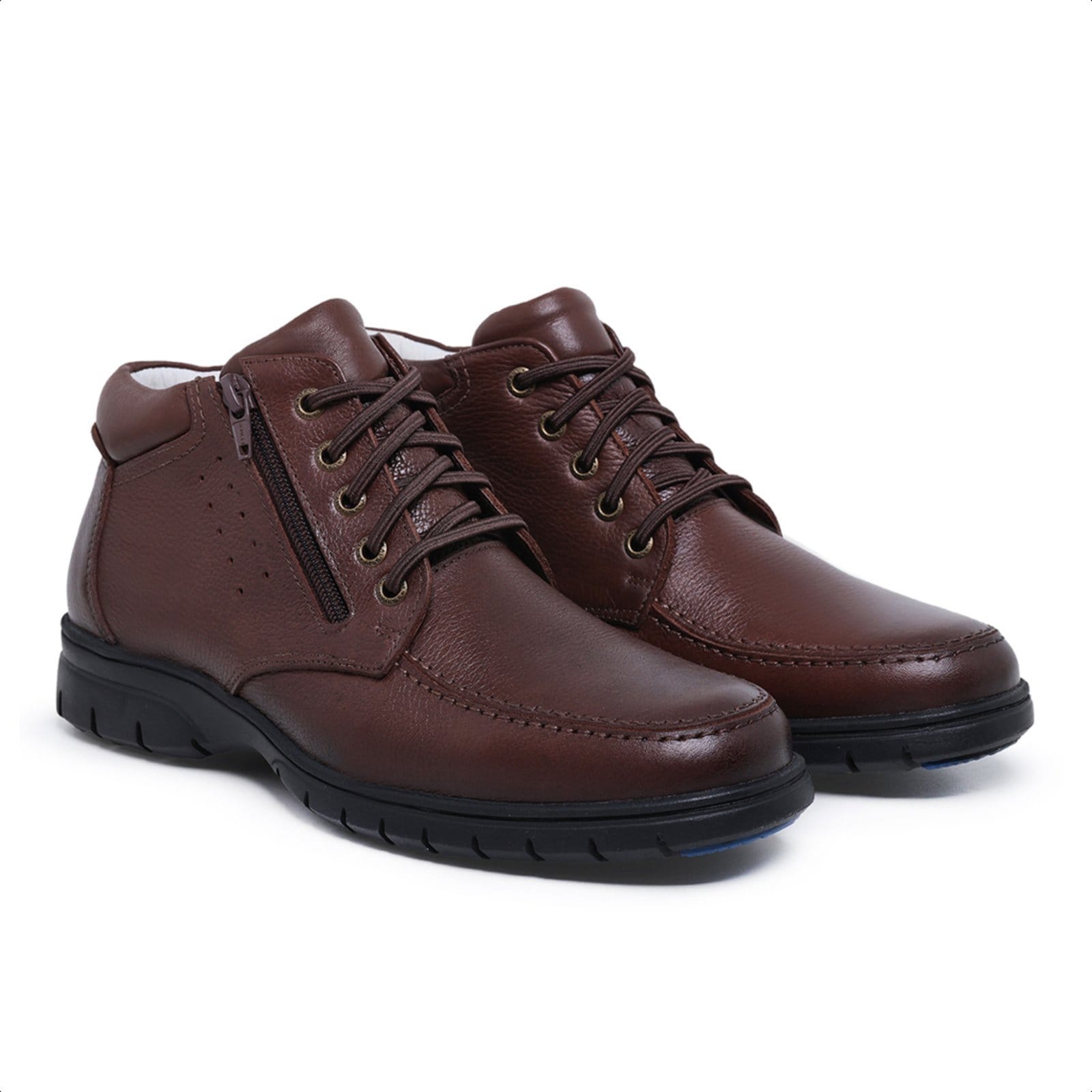 Coturno Bota Masculino de couro, Ref 9600 café