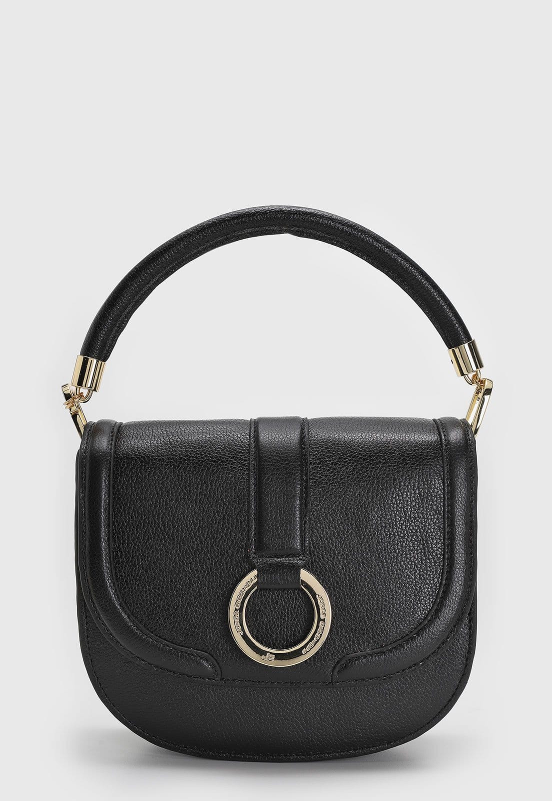 Bolsa Feminina Jorge Bischoff Alça Estruturada Detalhes Metal