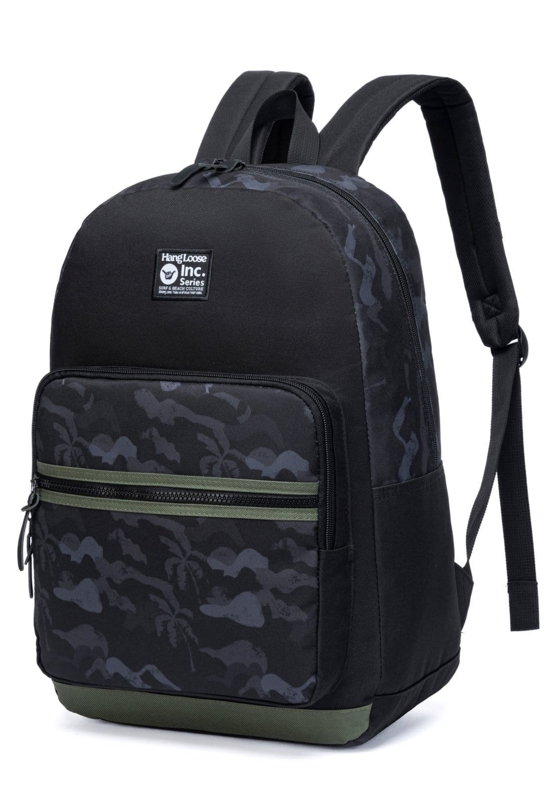 Vista 2 Mochila Escolar Masculina Resistente Hang Loose Casual Passeio Hang Loose preto