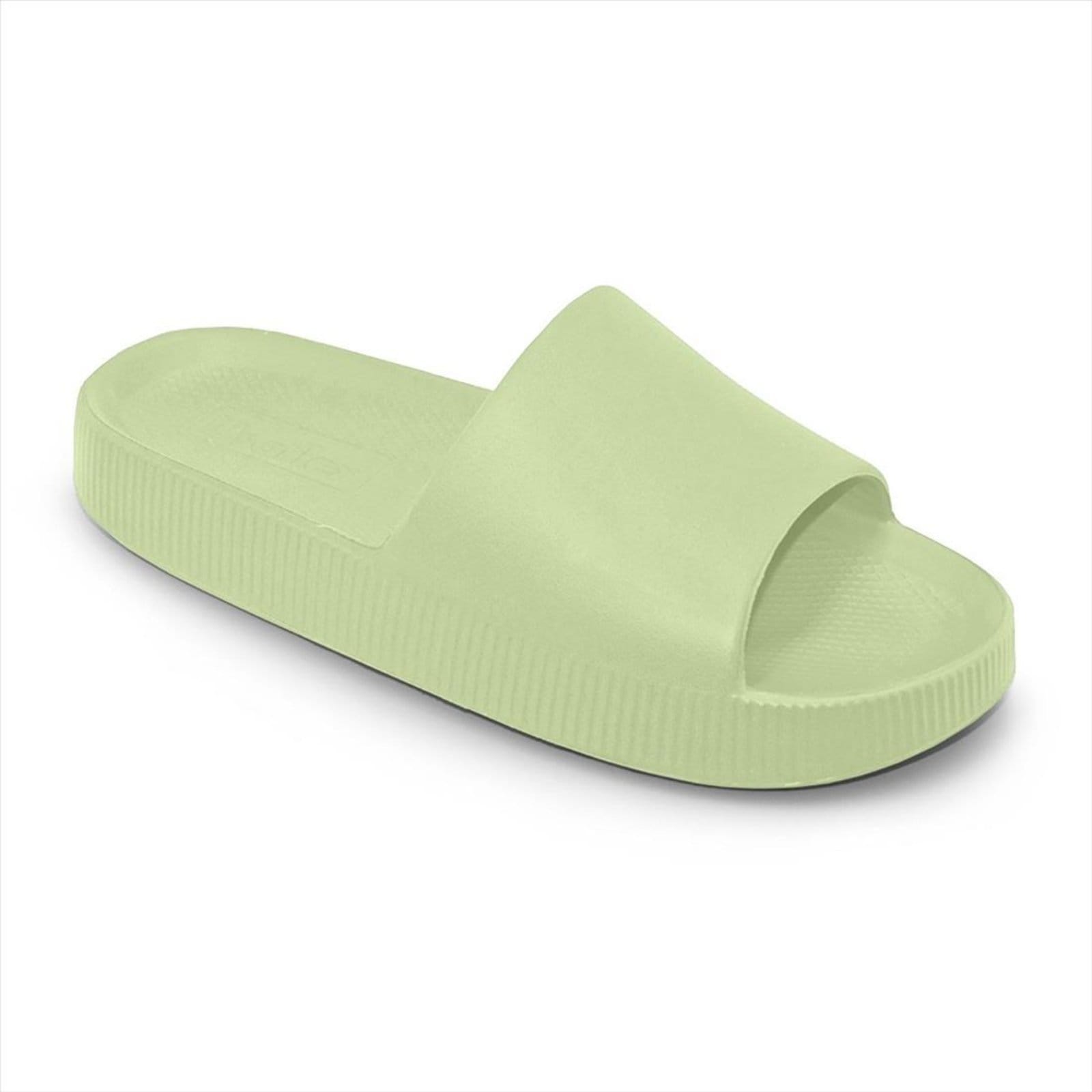 Vista 2 Chinelo Slide Poofy Salto Plataforma Eva Usaflex verde