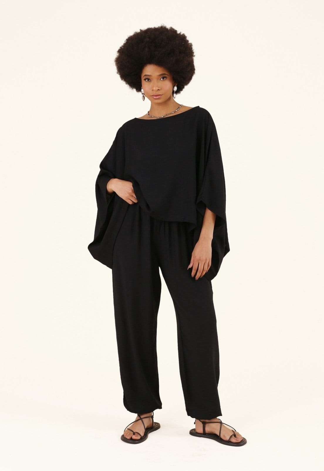 Calça Aladim Em Viscose Alfaiataria