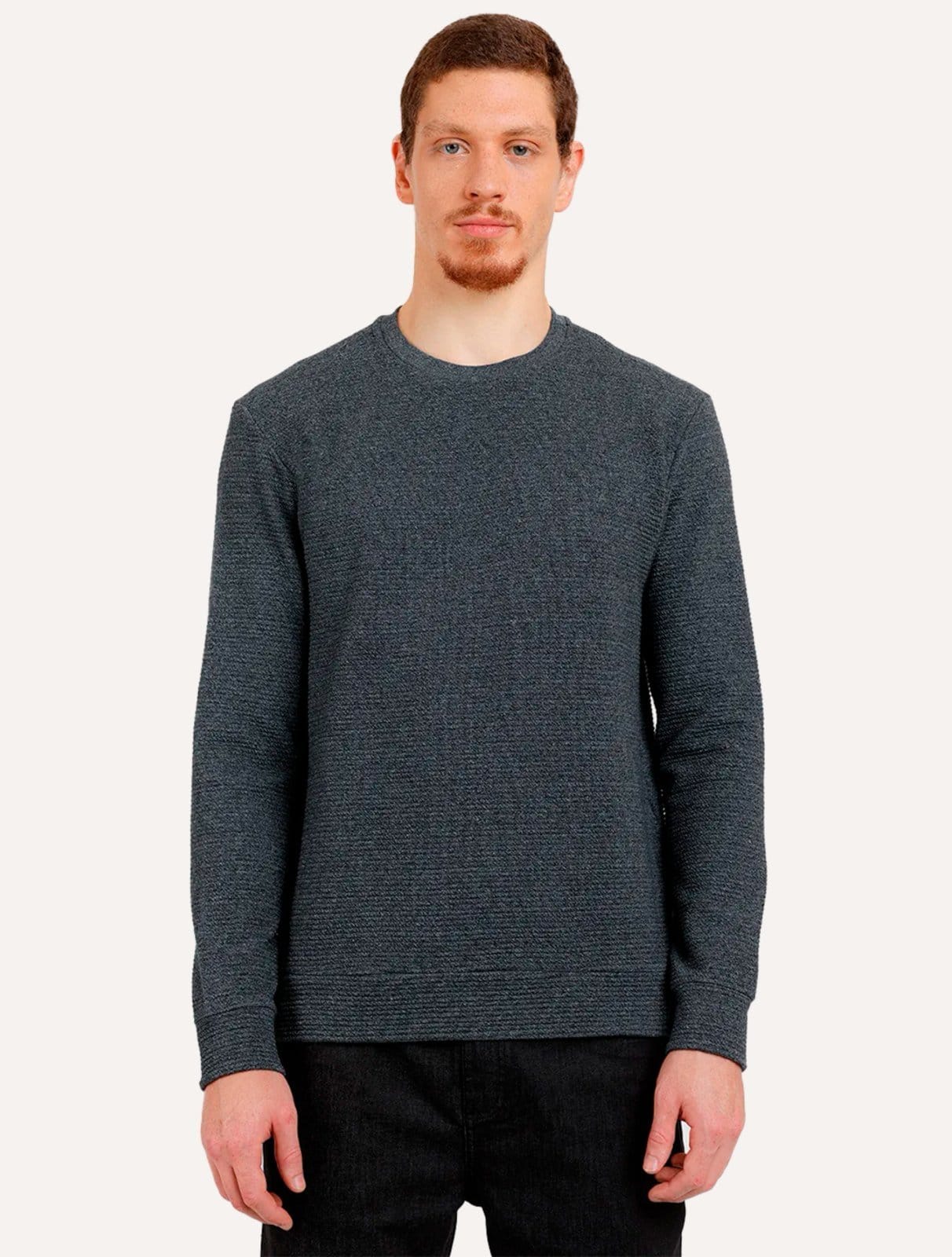 Moletom Aramis Masculino Crewneck Mouline Chumbo Mescla