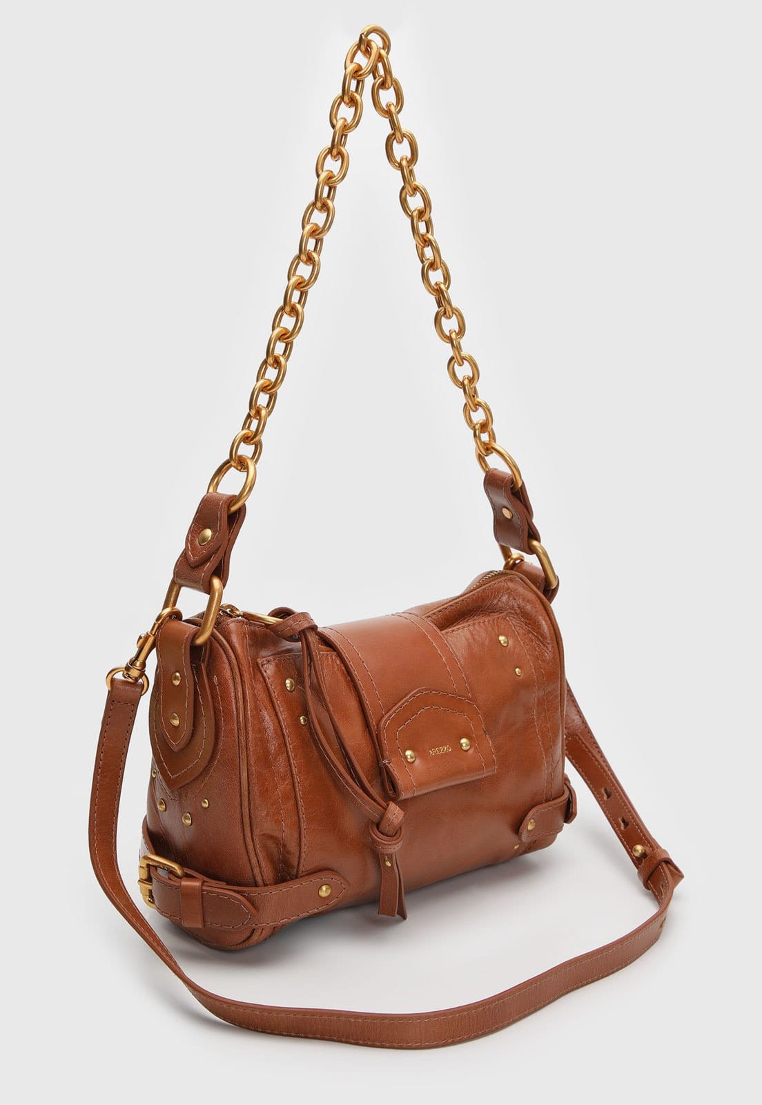 Vista 2 Bolsa Feminina Arezzo Soul Média Corrente Arezzo caramelo