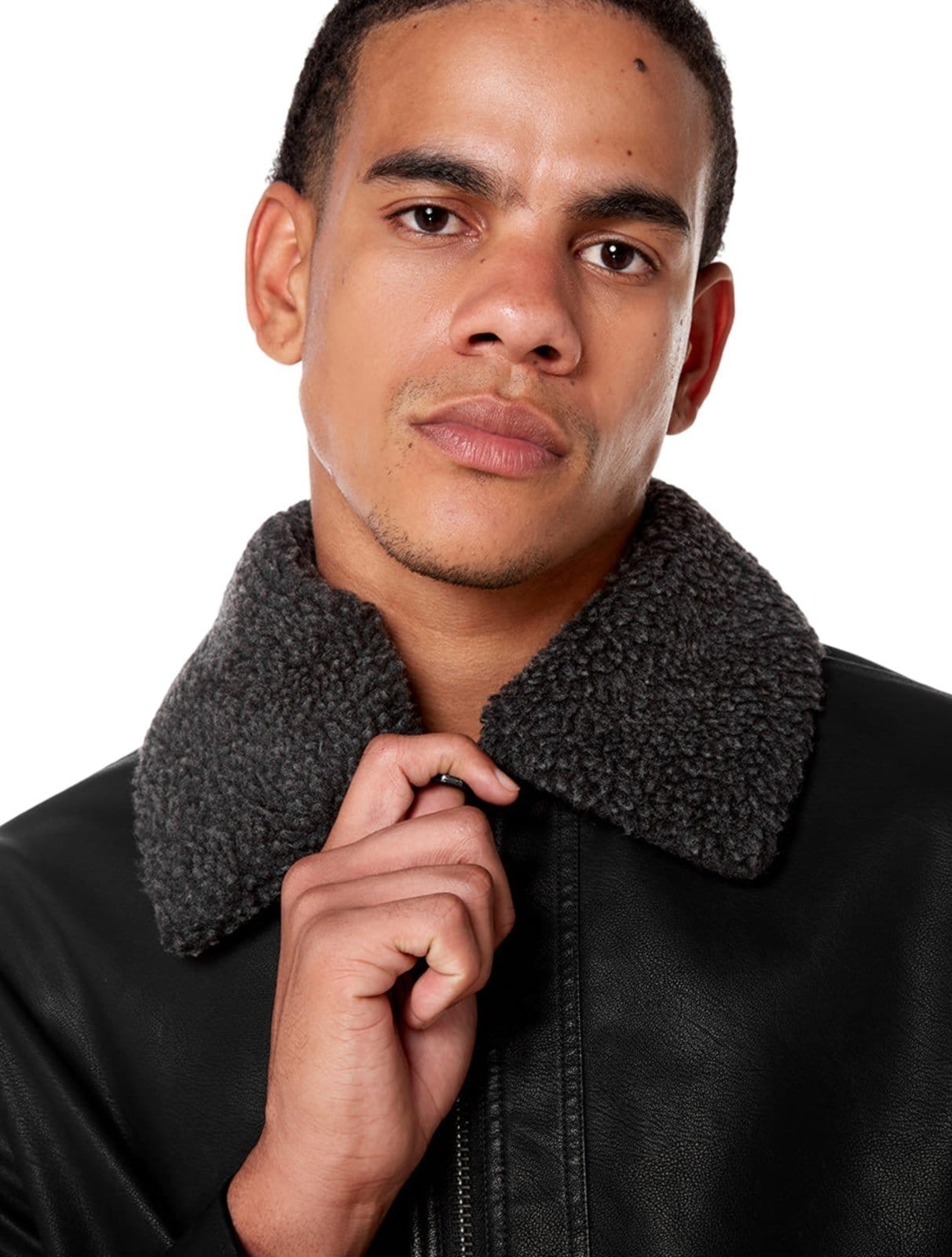 Vista 2 Jaqueta John John Masculina Sherpa Bill Preta John John preto