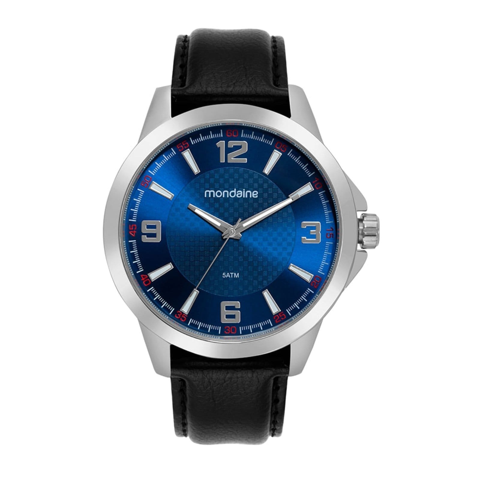 Relógio Masculino Casual Visor Metalizado Prata